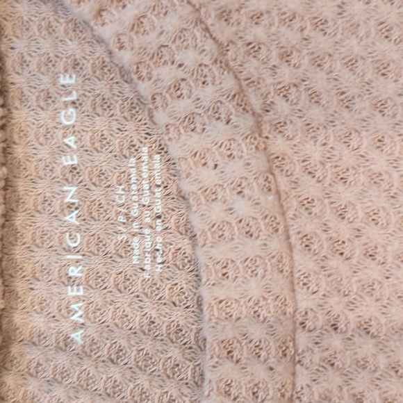 American Eagle Oversized Knitted Sweater Boat Neck Light Pink Size Small - Picture 4 of 5